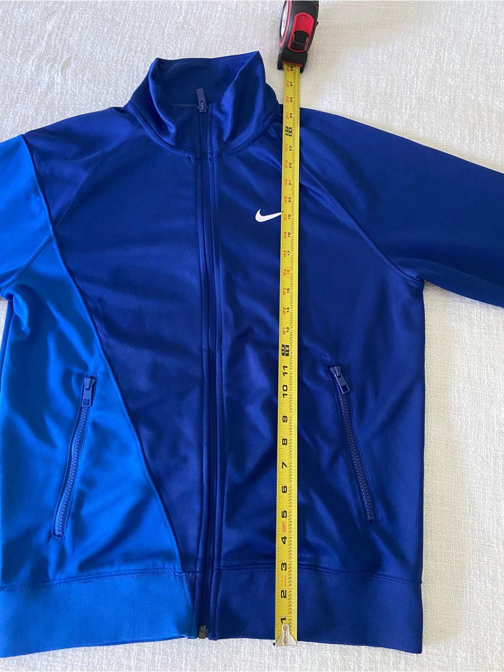 Nike Blue Full-Zip Athletic Jacket with Swoosh Mid Layer Men’s Small - Picture 10 of 13